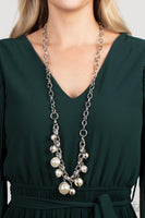 Revolving Refinement White Pearl Necklace Paparazzi Accessories