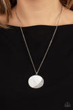 Oceanic Eclipse White Shell Bling Necklace Paparazzi Accessories