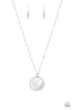 Oceanic Eclipse White Shell Bling Necklace Paparazzi Accessories