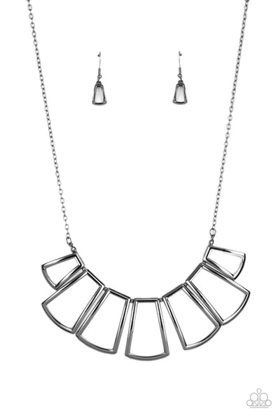 Full-Fledged Framed Black Necklace Paparazzi Accessories