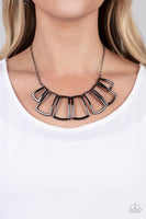 Full-Fledged Framed Black Necklace Paparazzi Accessories