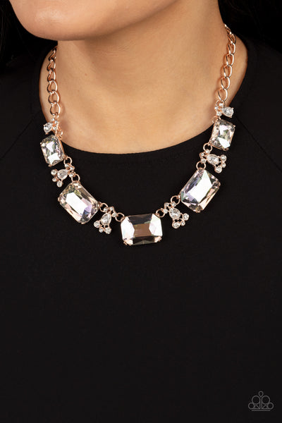 Flawlessly Famous - Multi Rhinestone LOTP Necklace Paparazzi Accessories