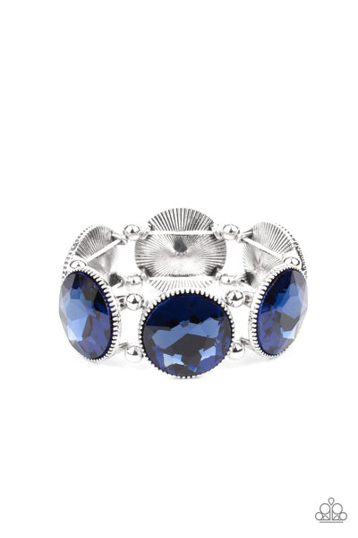 Powerhouse Hustle - Blue Bling Bracelet Paparazzi Accessories