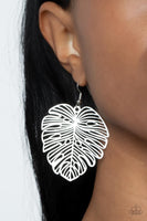 Palm Palmistry - Silver Leaf Earrings Paparazzi Accessories