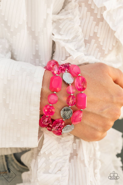 Oceanside Bliss - Pink Bracelets FF Paparazzi Accessories