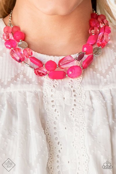Oceanic Opulence - Pink Necklace FF Paparazzi Accessories
