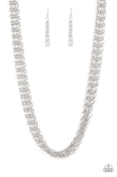 Dynamite Dynamo Silver Layered Chain Necklace Paparazzi Accessories