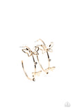 Full Out Flutter Gold Butterfly Hoop Earrings Paparazzi Accessories