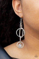 Park Avenue Princess - White Silver Earrings Paparazzi Accessories