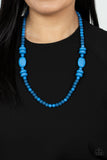 Tropical Tourist Blue Beaded Necklace Paparazzi Accessories