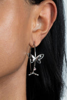 Full Out Flutter Pink Butterfly Hoop Earrings Paparrazi Accessories
