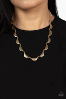 Lunar Jungle Gold Half-Moon Necklace Paparazzi