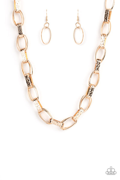 Motley In Motion Gold Necklace Paparazzi Accessories
