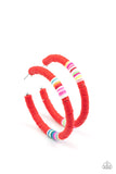 Colorfully Contagious Red Hoop Earrings Paparazzi Accessories