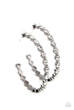 Royal Reveler Black Bling Hoop Earrings Paparazzi Accessories