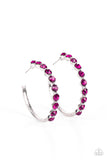 Photo Finish Pink Bling Hoop Earrings Paparazzi Accessories
