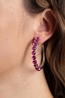 Photo Finish Pink Bling Hoop Earrings Paparazzi Accessories