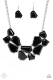 Double-DEFACED Black FF 0122 Necklace Paparazzi Accessories