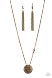 Live The Life You Love Brass Necklace Paparazzi