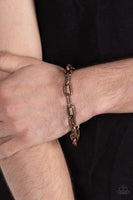 Industrial Infantry Copper Mens Urban Bracelet Paparazzi Accessories