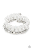Gimme Gimme White Iridescent Bracelet Paparazzi