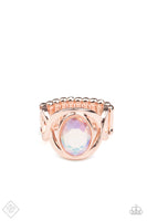 Mystical Treasure - Rose Gold FF Ring Paparazzi Accessories