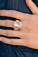 Mystical Treasure - Rose Gold FF Ring Paparazzi Accessories