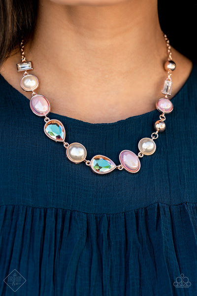 Nautical Nirvana - Rose Gold FF Necklace Paparazzi Accessories