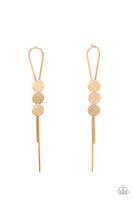 Bolo Beam - Gold Loop Earrings Paparazzi Accessories