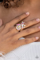 Flauntable Flare Gold Iridescent Bling  Ring Paparazzi Accessories