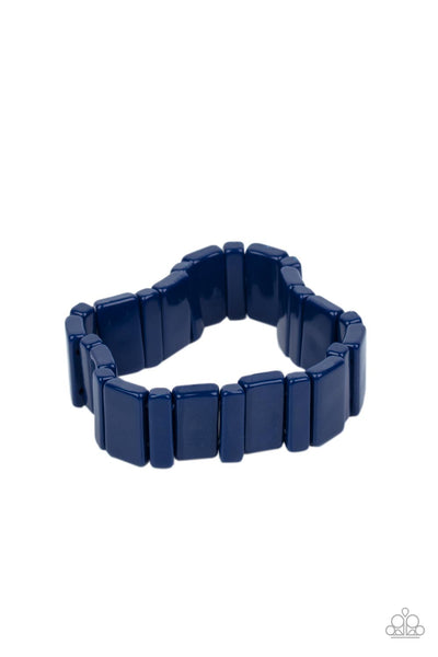 In Plain SIGHTSEER Blue Acrylic Bracelet Paparazzi Accessories