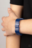 In Plain SIGHTSEER Blue Acrylic Bracelet Paparazzi Accessories