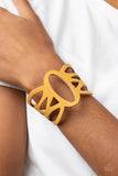 Rural Rodeo Yellow Leather Bracelet Paparazzi Accessories