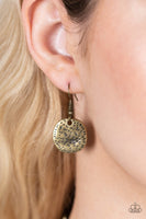 Spot On Sparkle -Brass Bling Necklace Paparrazi Accessories