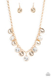 Spot On Sparkle - Gold Bling Necklace Paparazzi Accessories