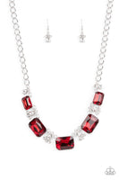 Flawlessly Famous Red Bling Necklace Paparazzi Accessories