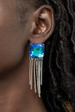 Supernova Novelty Blue Bling Earrings Paparazzi Accessories