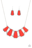 Stellar Heiress Red Silver Necklace Paparazzi Accessories