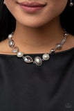 Nautical Nirvana - Silver Iridescent Necklace Paparazzi Accessories