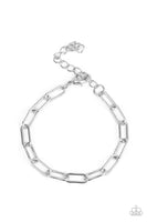 Tailgate Party - Silver Bracelet Men's Paparazzi Accessories
