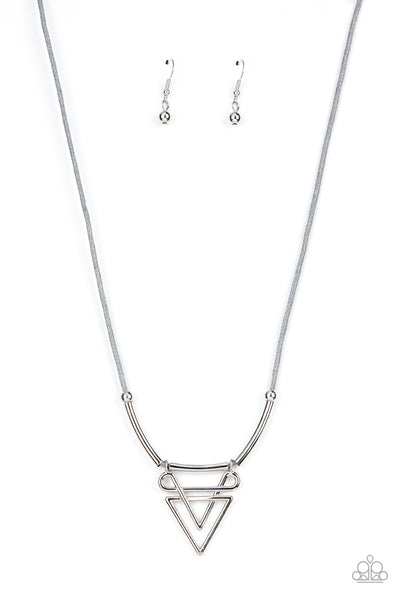 Tulum Totem Silver Gray Necklace Paparazzi Accessories