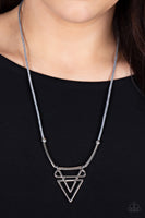 Tulum Totem Silver Gray Necklace Paparazzi Accessories