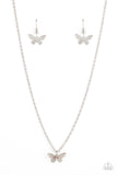 Flutter Love Pink Butterfly Necklace Paparazzi Accessories