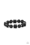 Timber Trendsetter Black Wooden Bracelet Paparazzi