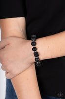 Timber Trendsetter Black Wooden Bracelet Paparazzi