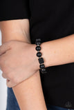 Timber Trendsetter Black Wooden Bracelet Paparazzi