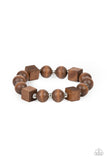 Timber Trendsetter Brown Wooden Bracelet Paparazzi Accessories