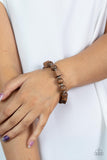 Timber Trendsetter Brown Wooden Bracelet Paparazzi Accessories