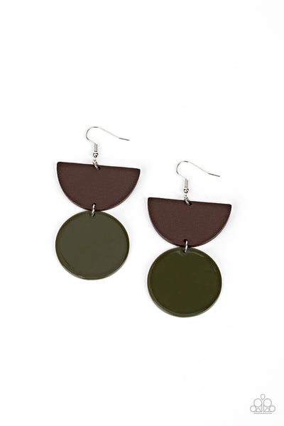 Beach Bistro - Green Earrings Paparazzi Accessories