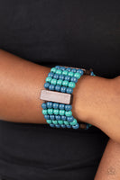 Island Soul - Blue Wood Bracelet Paparazzi Accessories